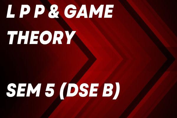 Linear Programming & Game Theory